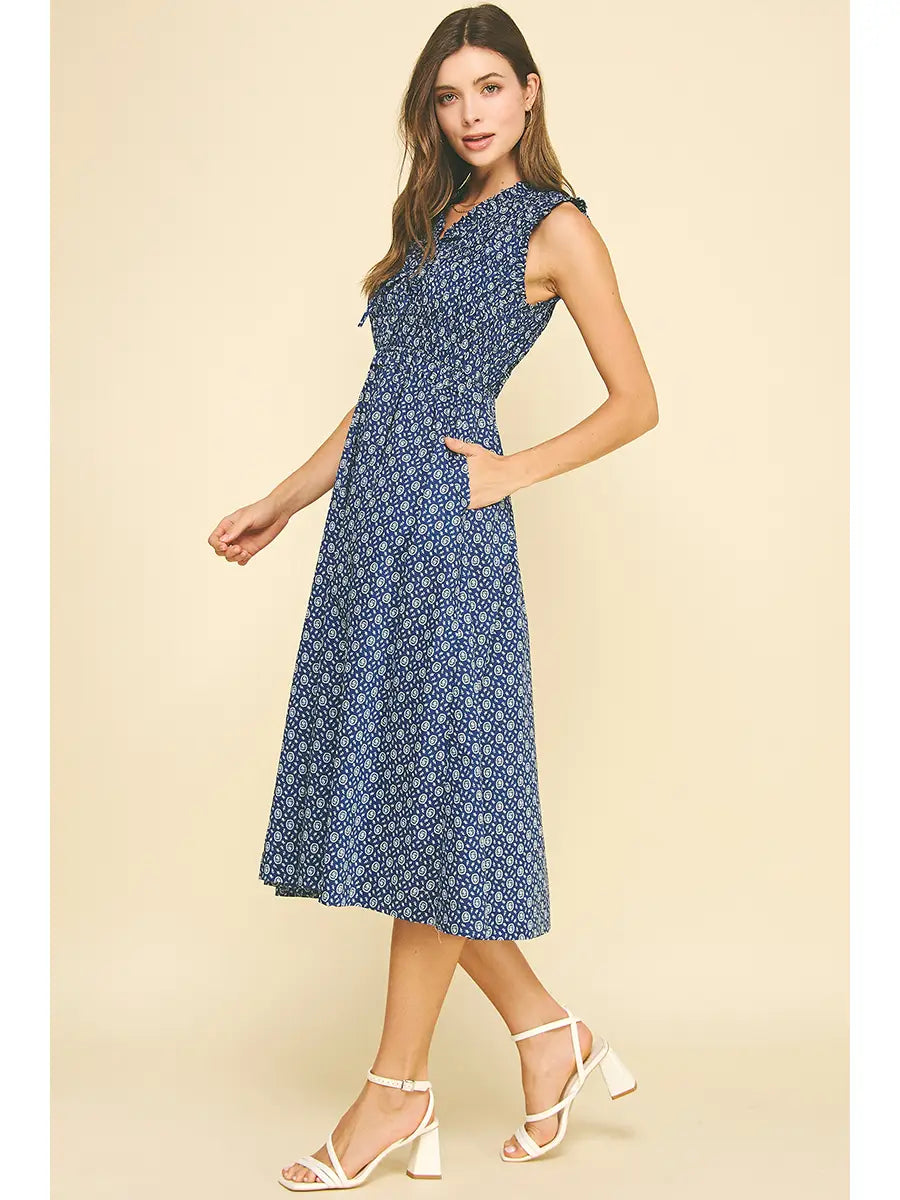 Bianca Blue Floral Dress - KC Outfitter
