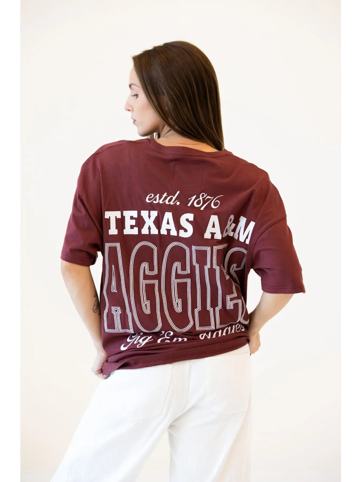 Texas A&M Billboard Embroidery Tshirt