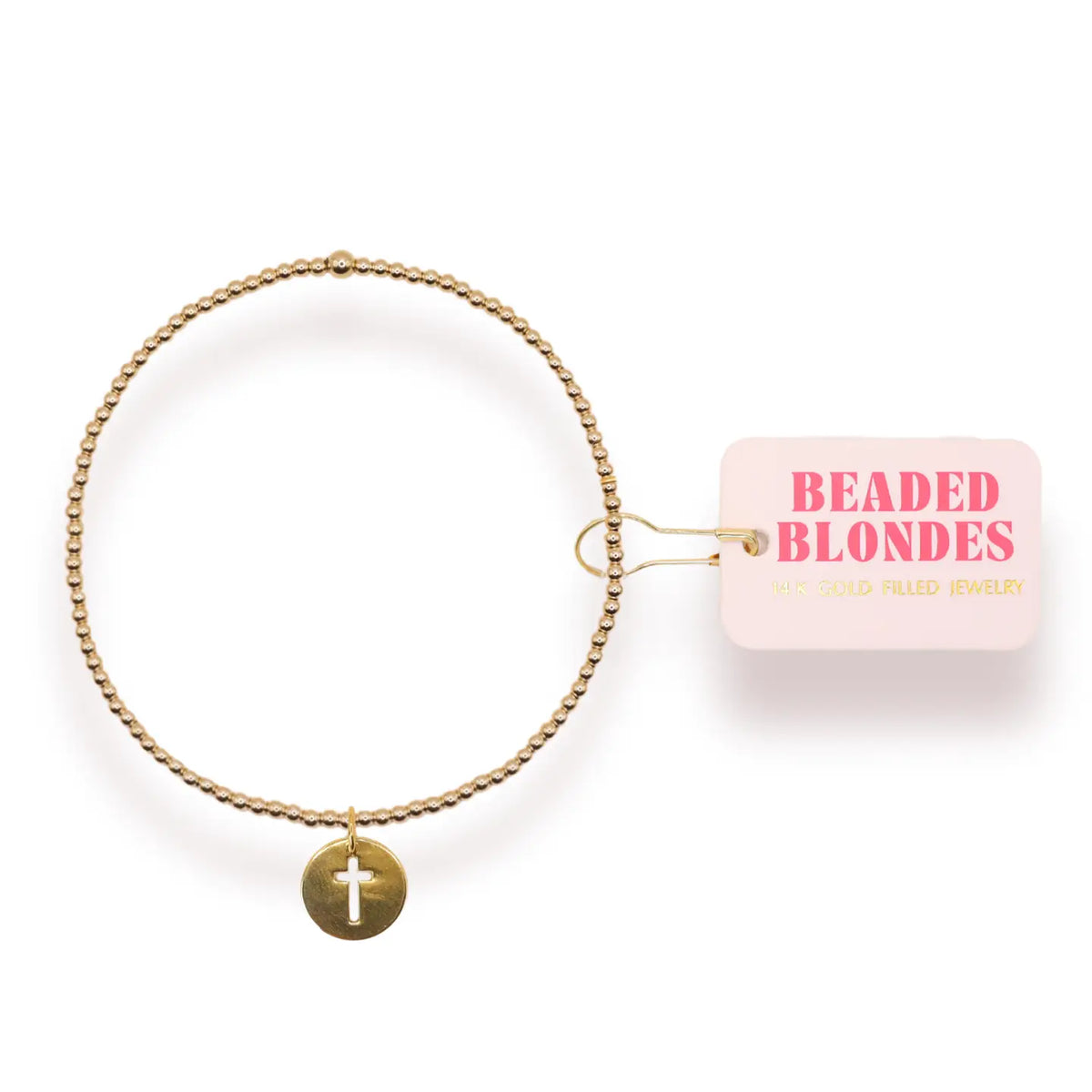 Beaded Blonds - Cross Cutout Bracelet