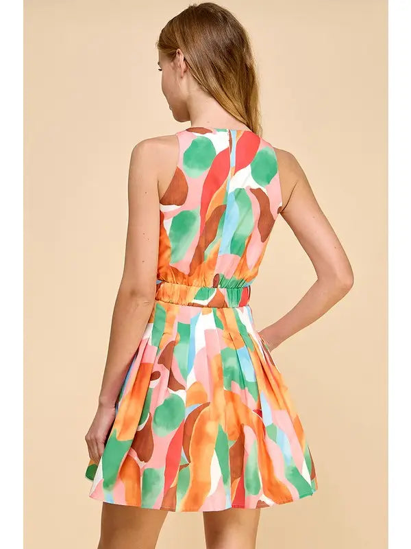 Tauny Abstract Dress - KC Outfitter