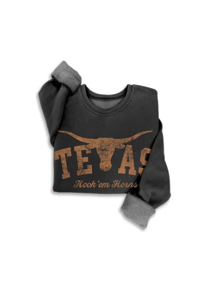 Texas Hook 'Em Graphic Sweatshirt