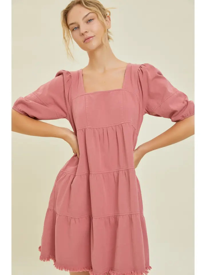 Samanth Square Neck Dress - KC Outfitter