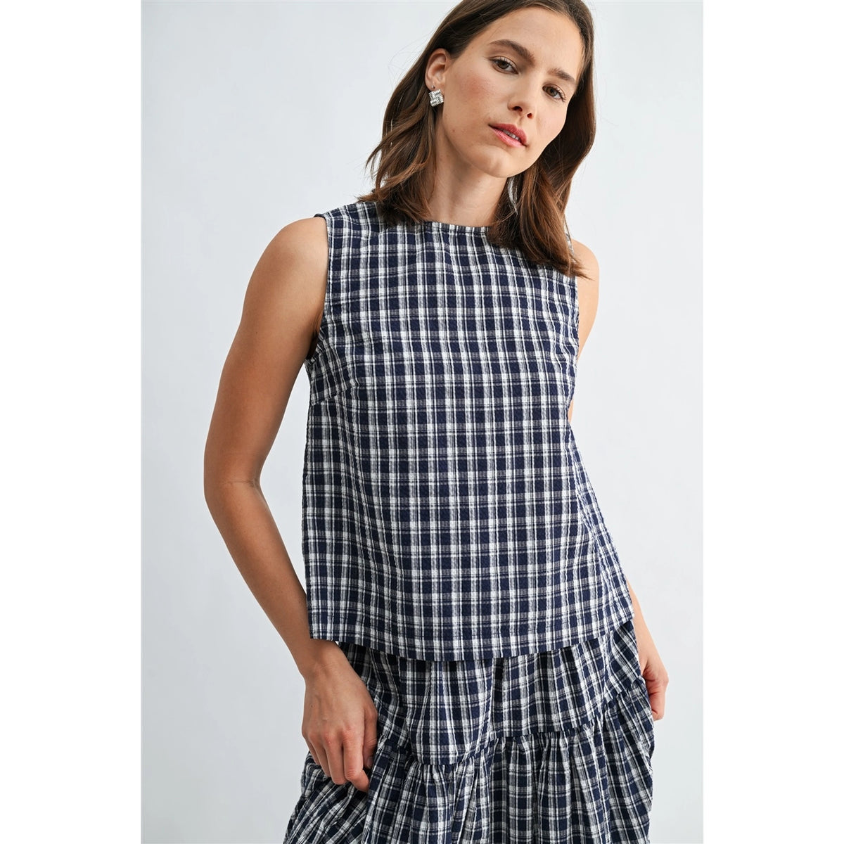 Gina Gingham Printed Top - KC Outfitter