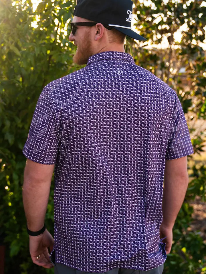 Burlebo - Performance Polo Texas Purple - KC Outfitter