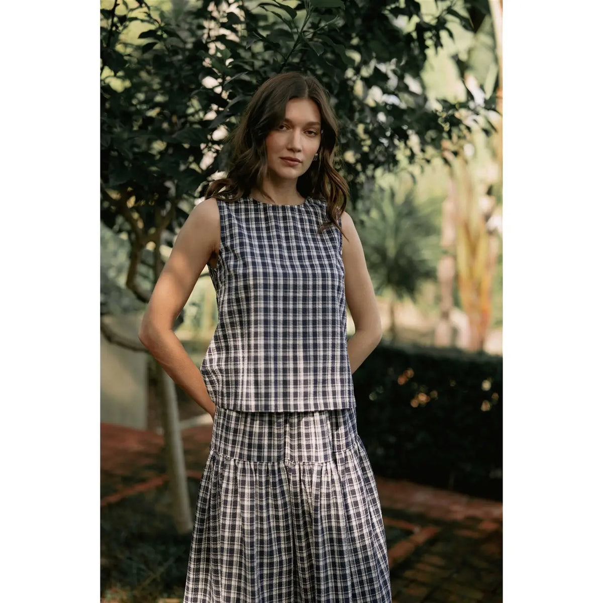 Gina Gingham Printed Top - KC Outfitter