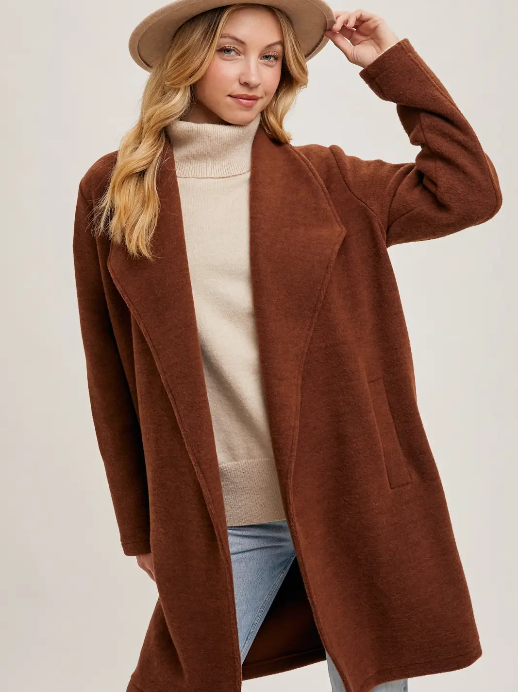 Chestnut Open Front Jacket - KC Outfitter