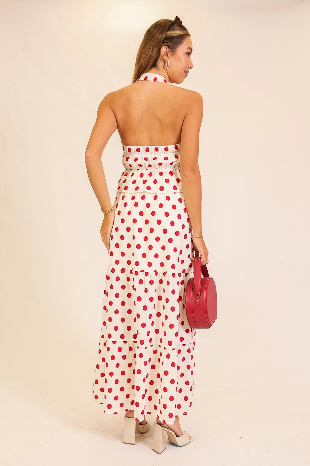 Red Polka Dot Skirt and Halter Set