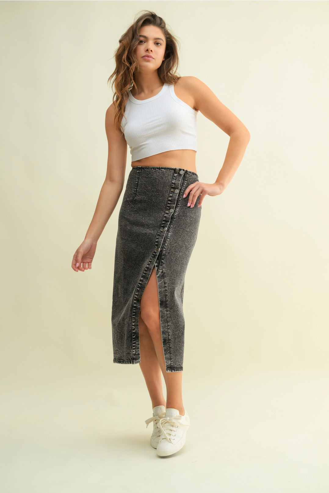 Roxanne Denim Midi Skirt