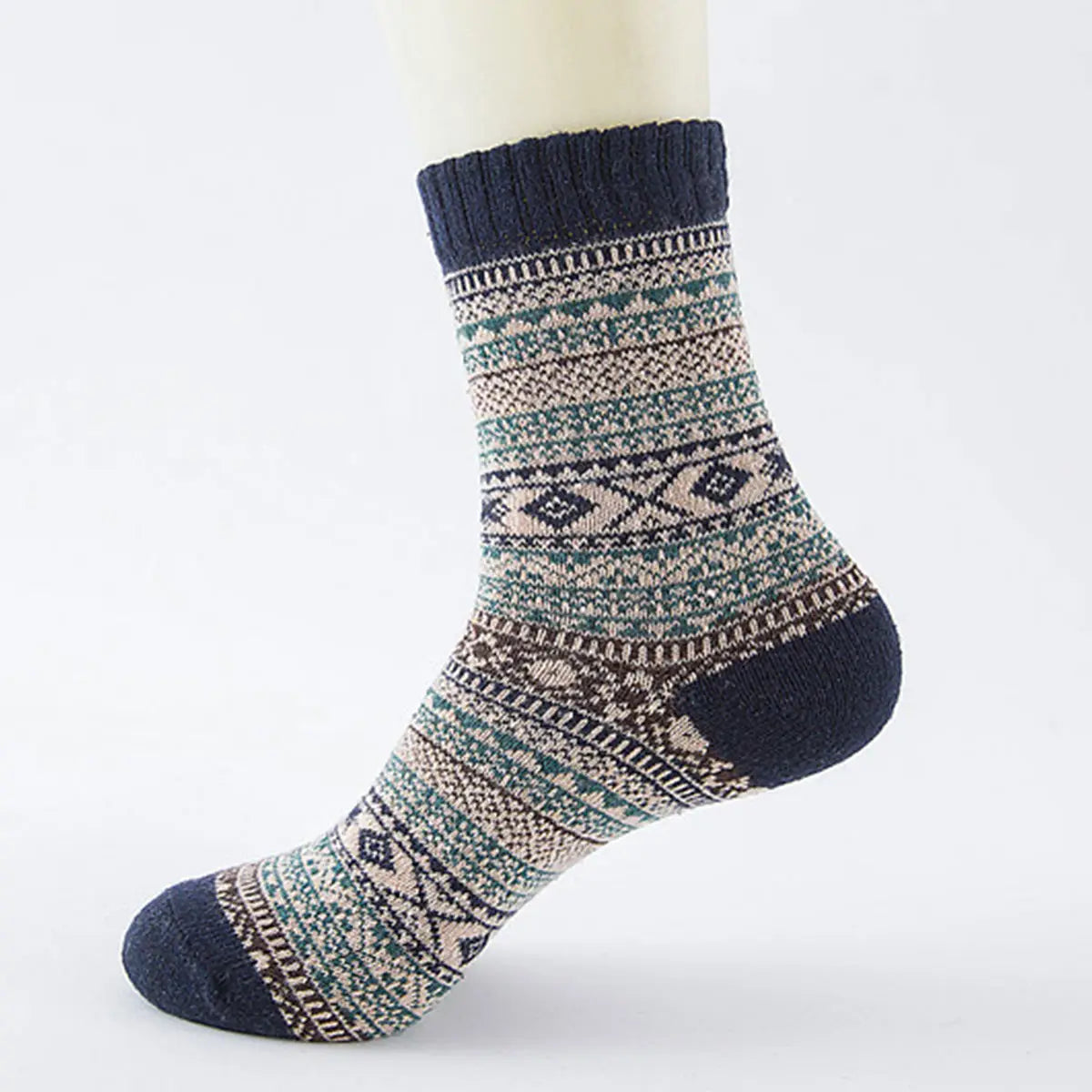 Alpaca Vintage Pattern Sock
