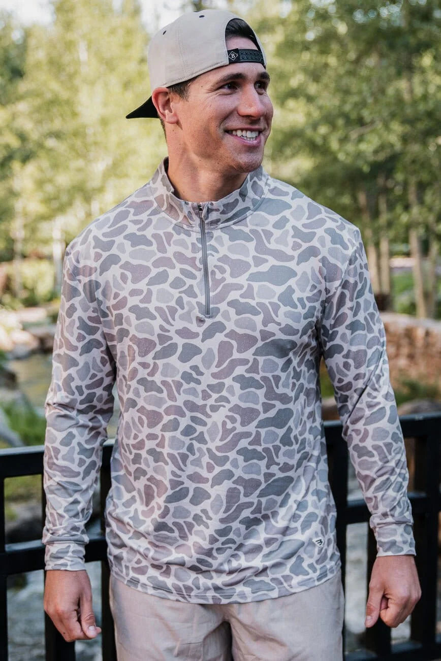 Burlebo - Performance Quarter Zip - Classic Deer Camo