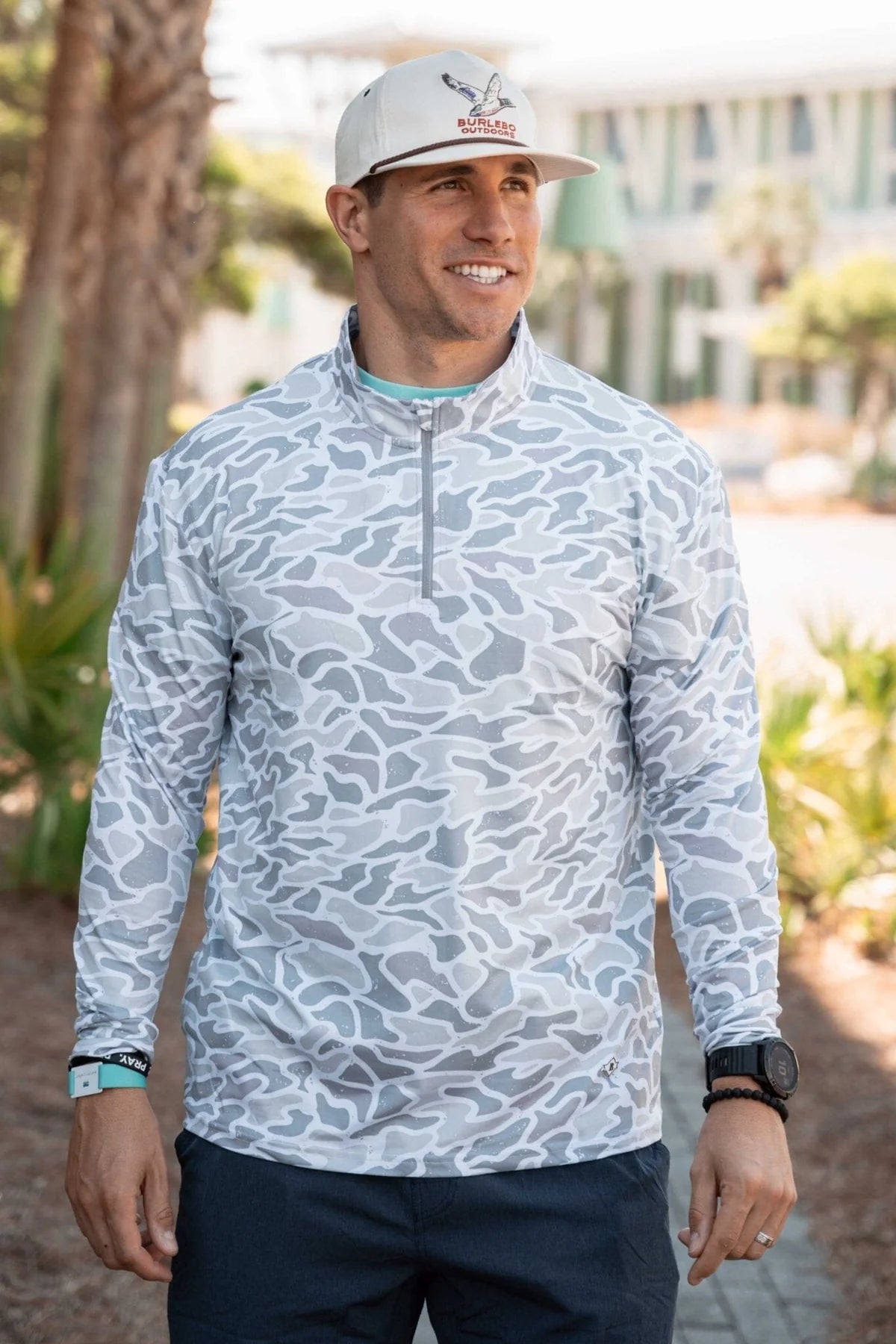 Burlebo - Performance Quarter Zip - White Camo