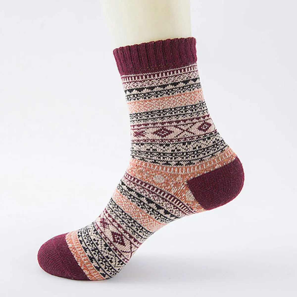 Alpaca Vintage Pattern Sock