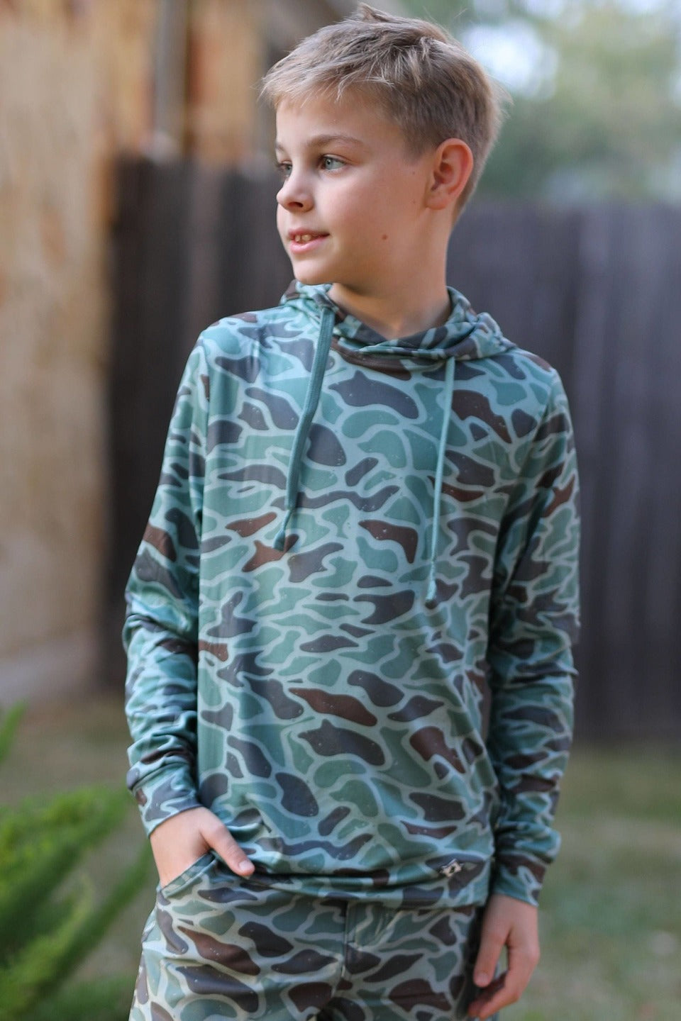 BURLEBO - Youth Hoodie - Retro Duck Camo - KC Outfitter