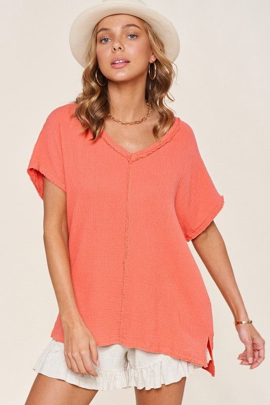 WENDY TOP-CORAL - KC Outfitter