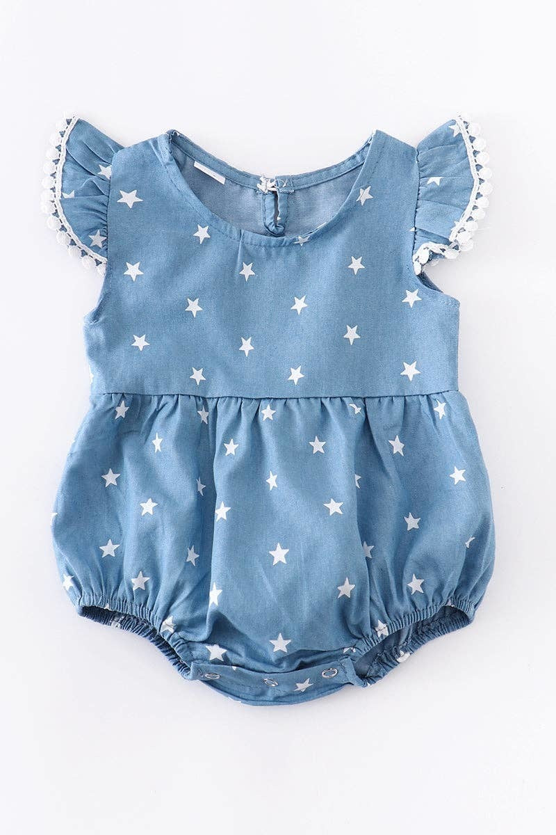 Star denim baby bubble - KC Outfitter