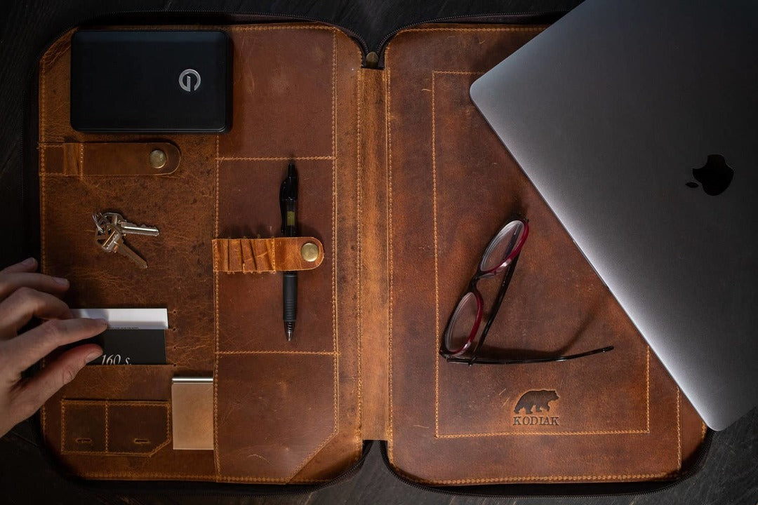 Kodiak Leather - Buffalo Leather MacBook Portfolio