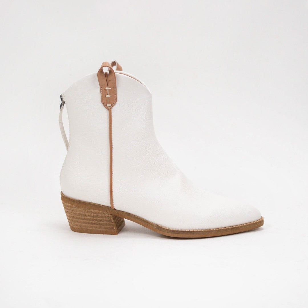 Weslee two tone White Bootie - KC Outfitter