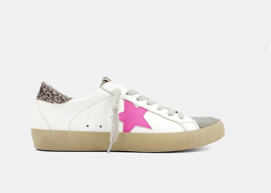 Paris Sneaker - pink star
