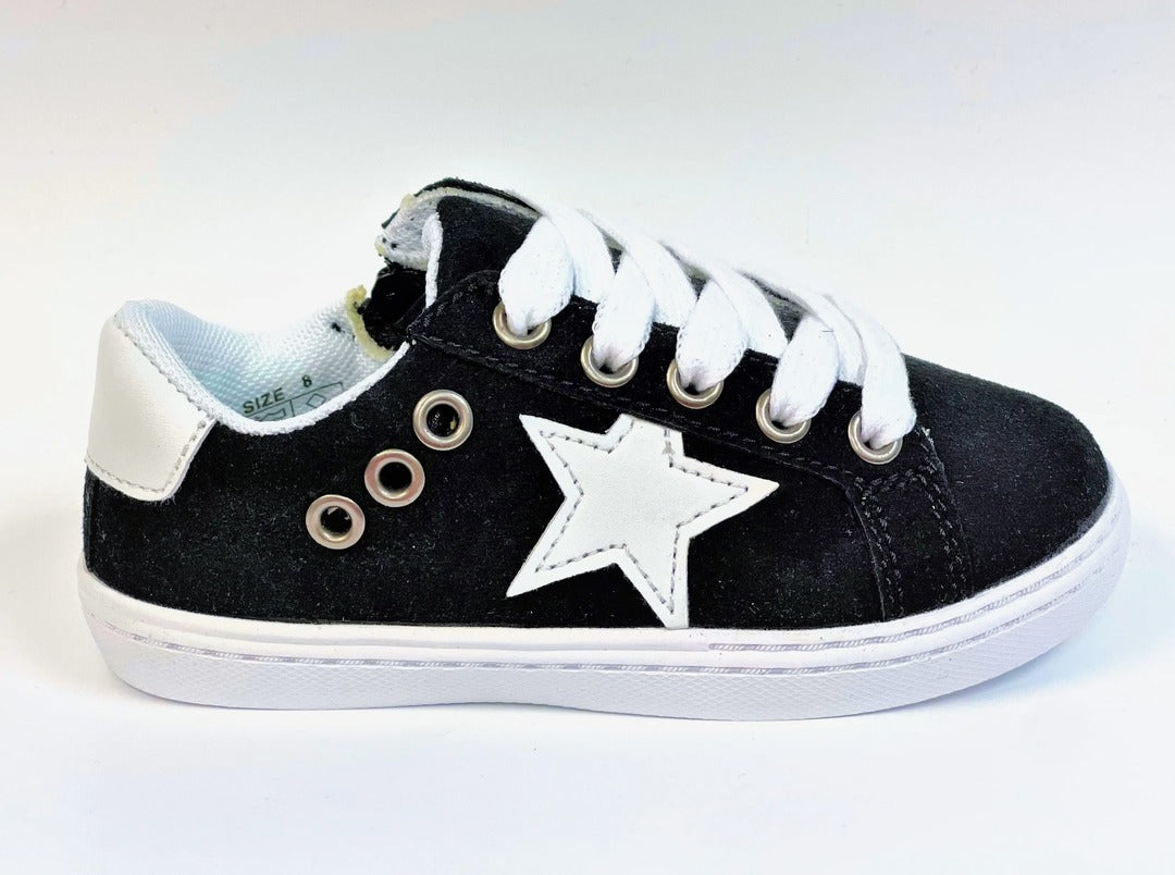 Black Sneaker with White star - kids