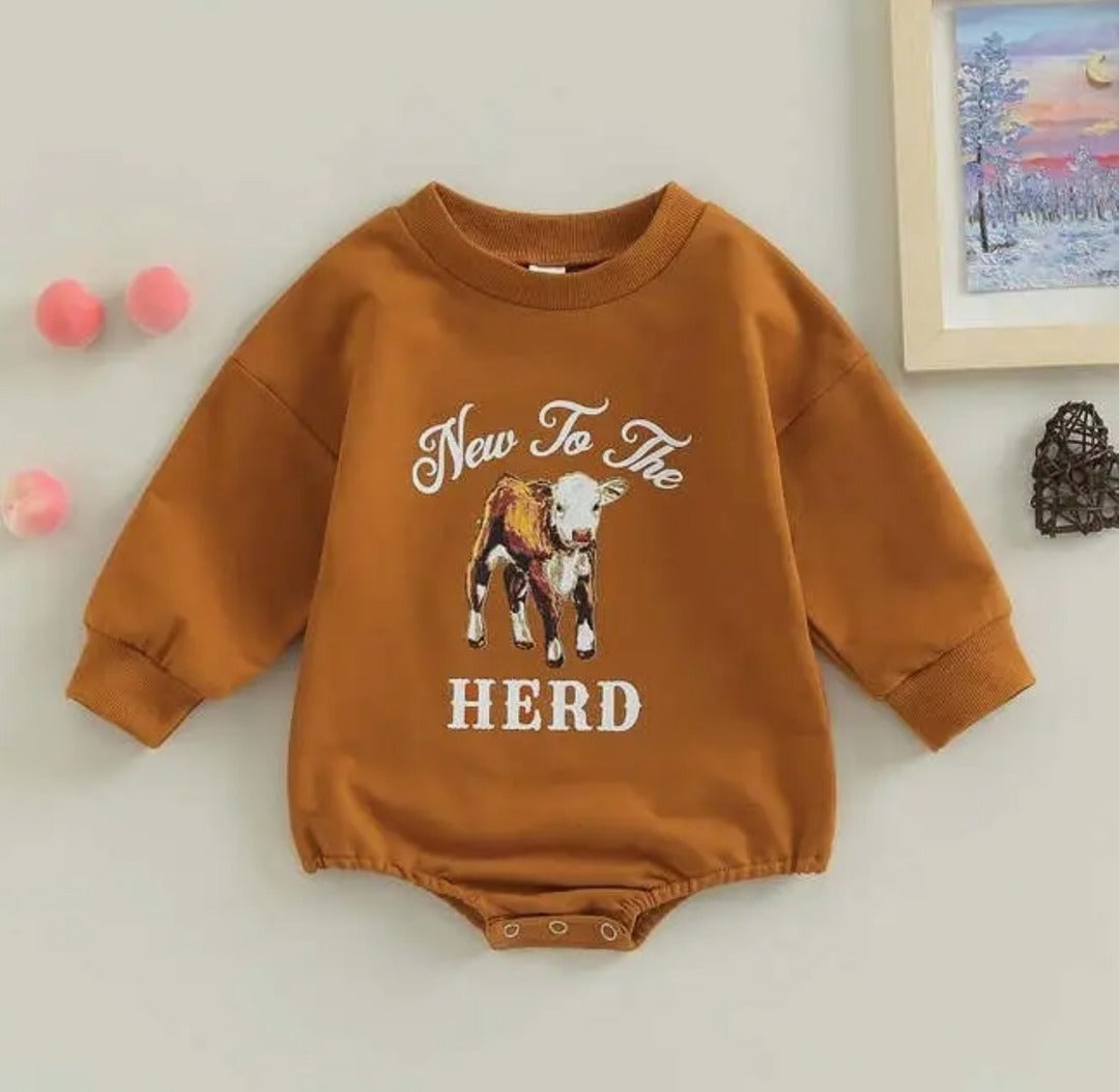 New to the Herd - Baby Sweatshirt Romper