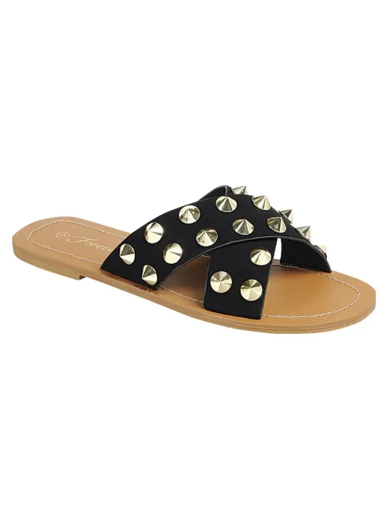 Studded Flat Sandals - KC Outfitter