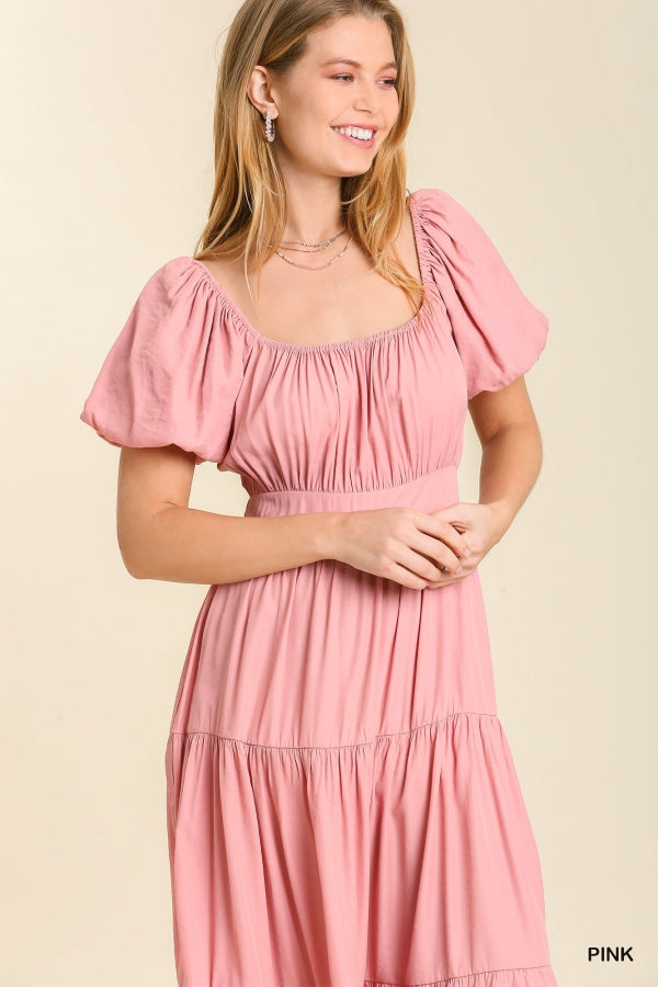 Pink Open Back Maxi Dress - KC Outfitter