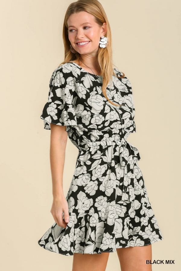 Floral Black Dress - KC Outfitter