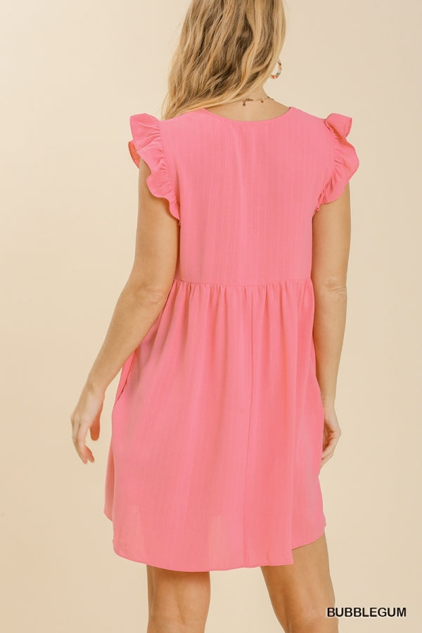 Bubblegum V-Neck Dress - KC Outfitter