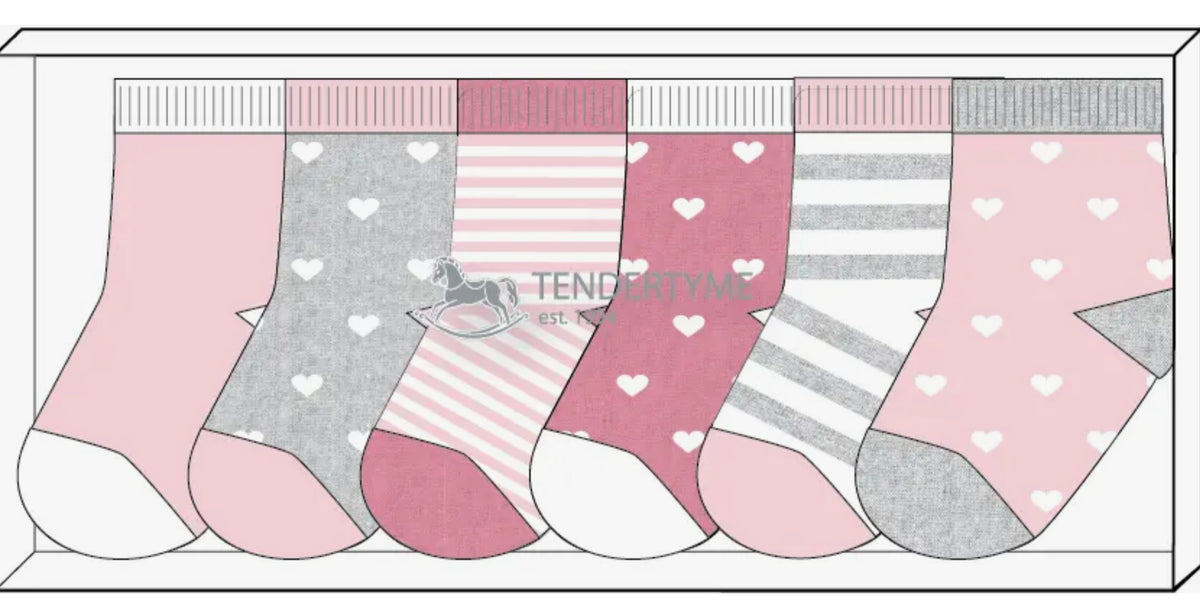 Girl 5-Pair Sock Set - Pink